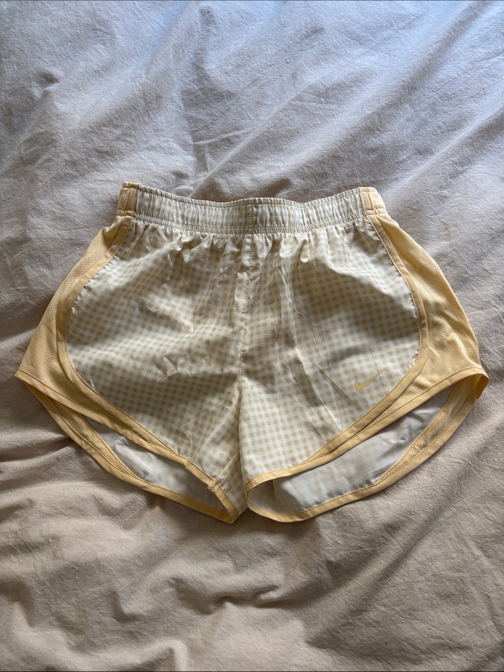 Nike Women’s Yellow Gingham Shorts XS